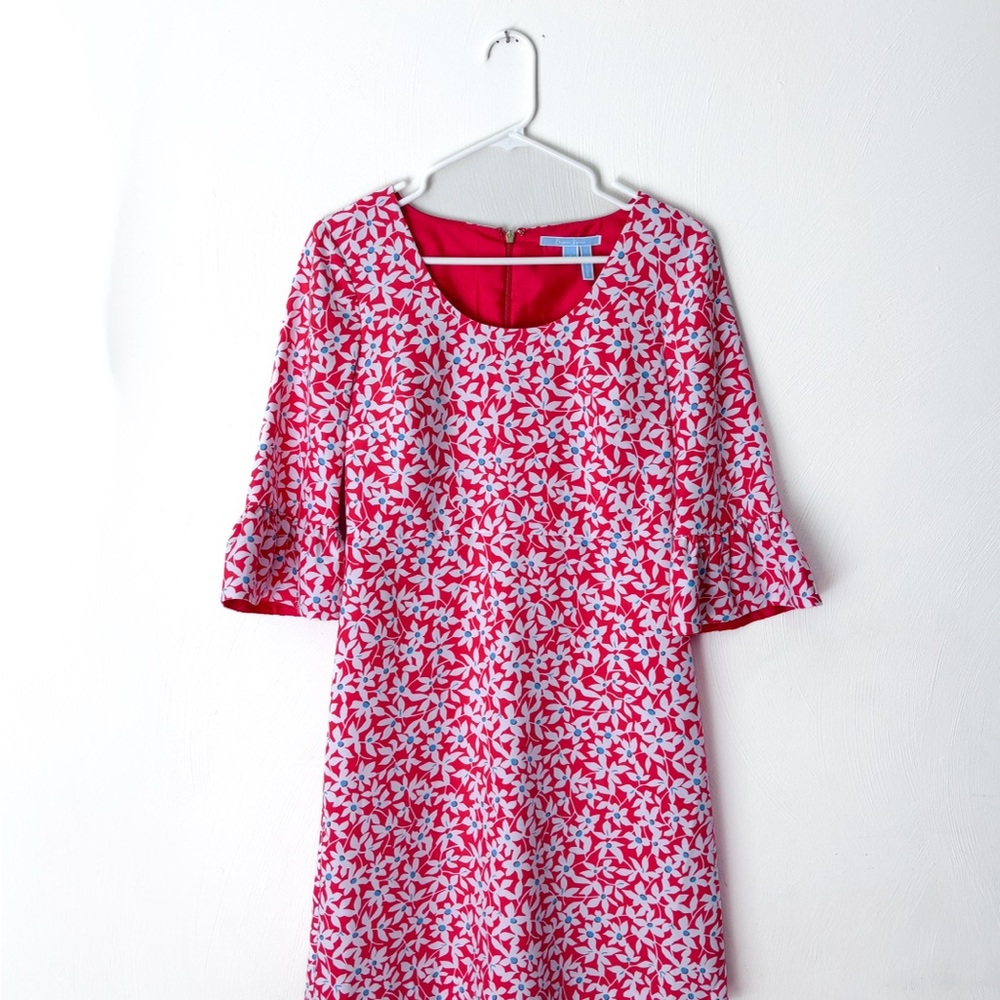 Draper James Floral Shift Dress with Bell-Sleeves - Picture 2 of 7